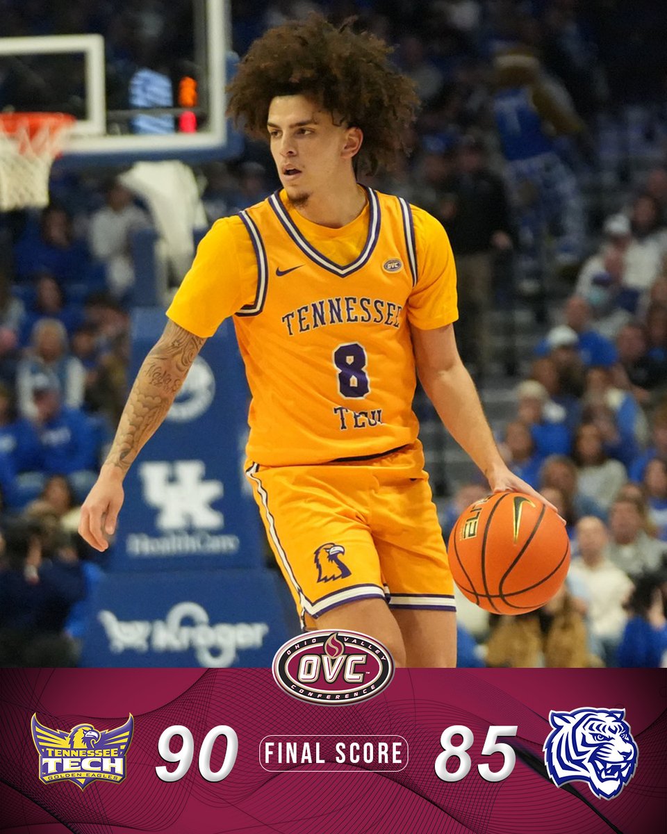 OVCSports's tweet photo. .@TTU_Basketball goes 1⃣5⃣-of-2⃣4⃣ from 3-point range, including 3⃣-of-3⃣ and the game-winner from @Ty2Owens, to pick up the victory in Nashville.

#WingsUp | #OVCit https://t.co/LltQa9BNUU