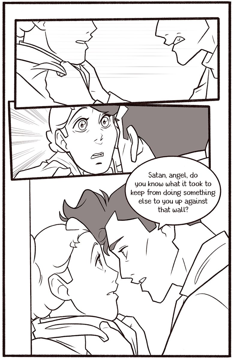 Looking Good, Mr. Fell: 35                               
Patrons will be several updates ahead. Patronage means more fandom comics!  #goodomens #aziraphale #crowley