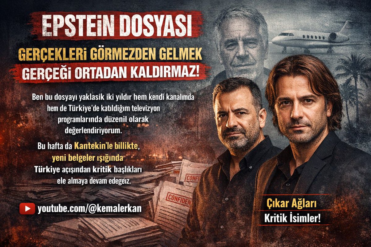 Epstein dosyası Türk medyasında maalesef haber yapılmış gibi yapılıyor.
İsim saymak gazetecilik değil; ağları, ilişkileri ve çıkar yapılarını analiz etmek gerekir.

Bu dosyayı yaklaşık iki yıldır hem kendi kanalımda hem de Türkiye’de katıldığım televizyon programlarında ele
