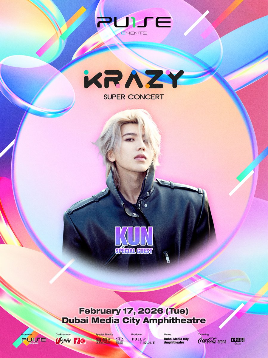 krazyconcert's tweet photo. Representing C-POP! #KUN to appear as a special guest for #KRAZYDubai on February 17.

Please don't look too far, darling, KUN is going to be right here at the #KRAZYsuperconcert.

Get your tickets &amp; see the full line up at https://t.co/NNtYvVrNfd https://t.co/WlS1au4S8B