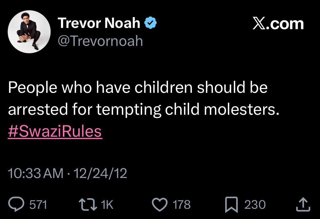 BREAKING 🅱️

A Trevor Noah tweet from 2012 has resurfaced and is going viral.. 

YIKES.