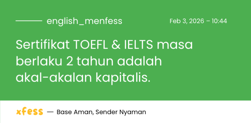 (en) kesel banget mana harga tesnya mahal banget