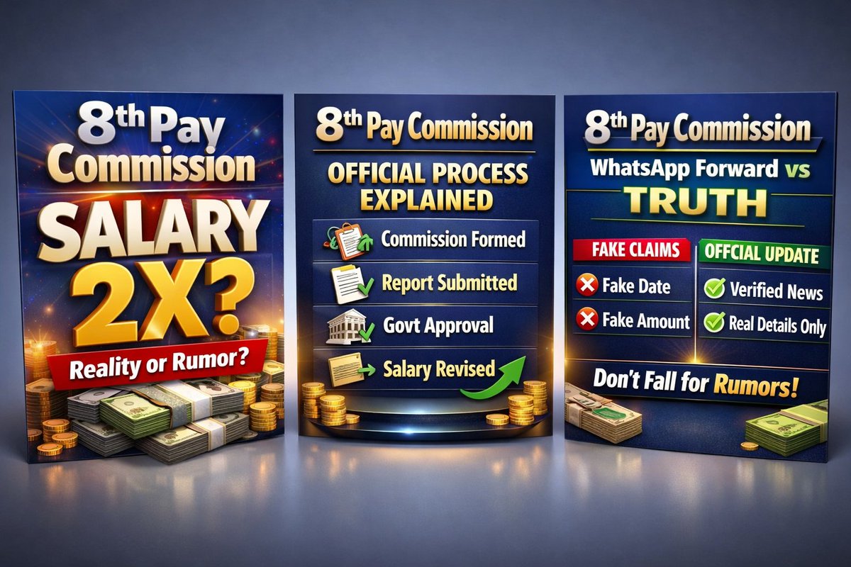 truecalculation's tweet photo. Everything you must know about the 8th Pay Commission:
✔ Official process
✔ Salary revision clarity
✔ Fake news vs truth
#8thPayCommission
#CentralGovtEmployees
#SalaryRevision
#GovtJobs
#PensionUpdate
#PayCommission
#DAUpdate
#GovtEmployees https://t.co/dkICtcKgPa