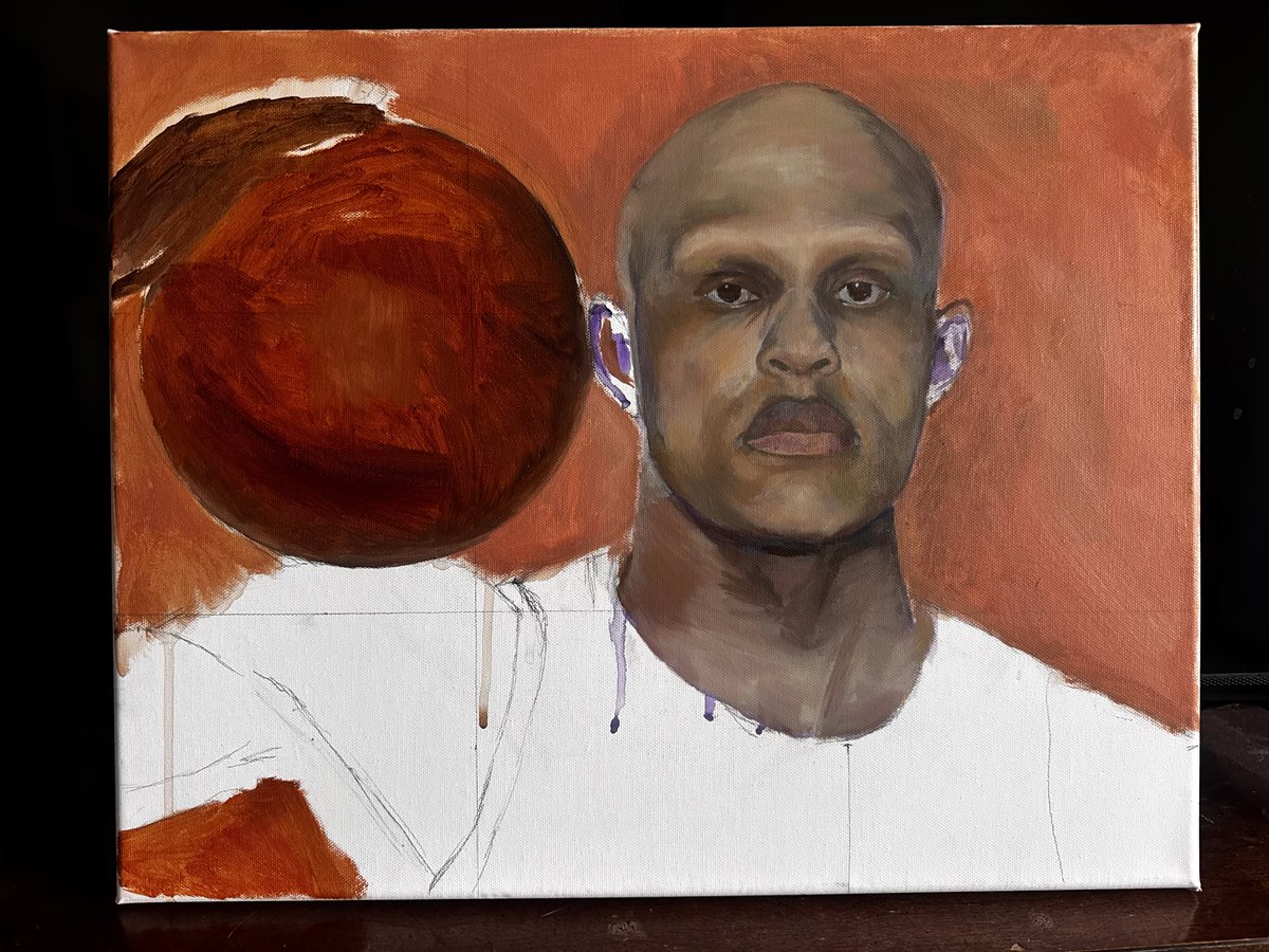 RoseCulver's tweet image. Making progress on @jordanwalshlife portrait ☘️💚 @celtics 
#rosethepainter #bostonceltics #fanart #celticsportrait #jordanwalsh