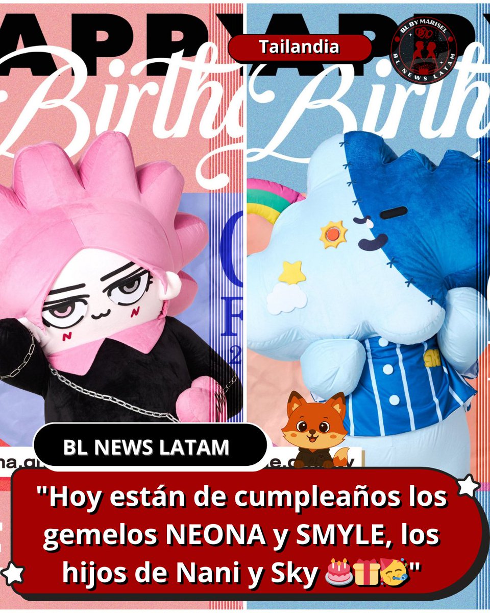 BLNEWSLATAM's tweet image. #SmileNeonaTwins #BLNewsLatam
¡Feliz Cumpleaños, Neona y Smyle! 🎂🥳

Hoy celebramos a los gemelos más adorables, Neona y Smyle. 🎈 Los hijos de Nani y Sky están de fiesta y el mundo se llena de alegría para festejar su día especial. 🎁✨ ¡Que reciban muchos mimos y sorpresas! 🎊