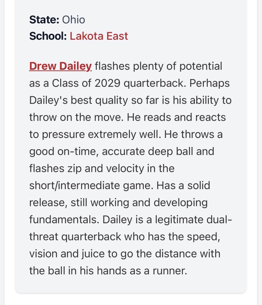 Drew Dailey 29’ QB tweet media
