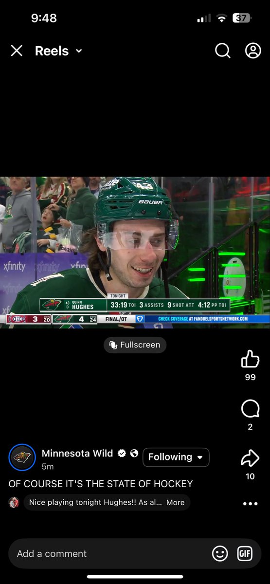Pale_kale's tweet photo. Glad to see that smile. #minnesotawild #quinnhughes https://t.co/ZC42VoMWhB