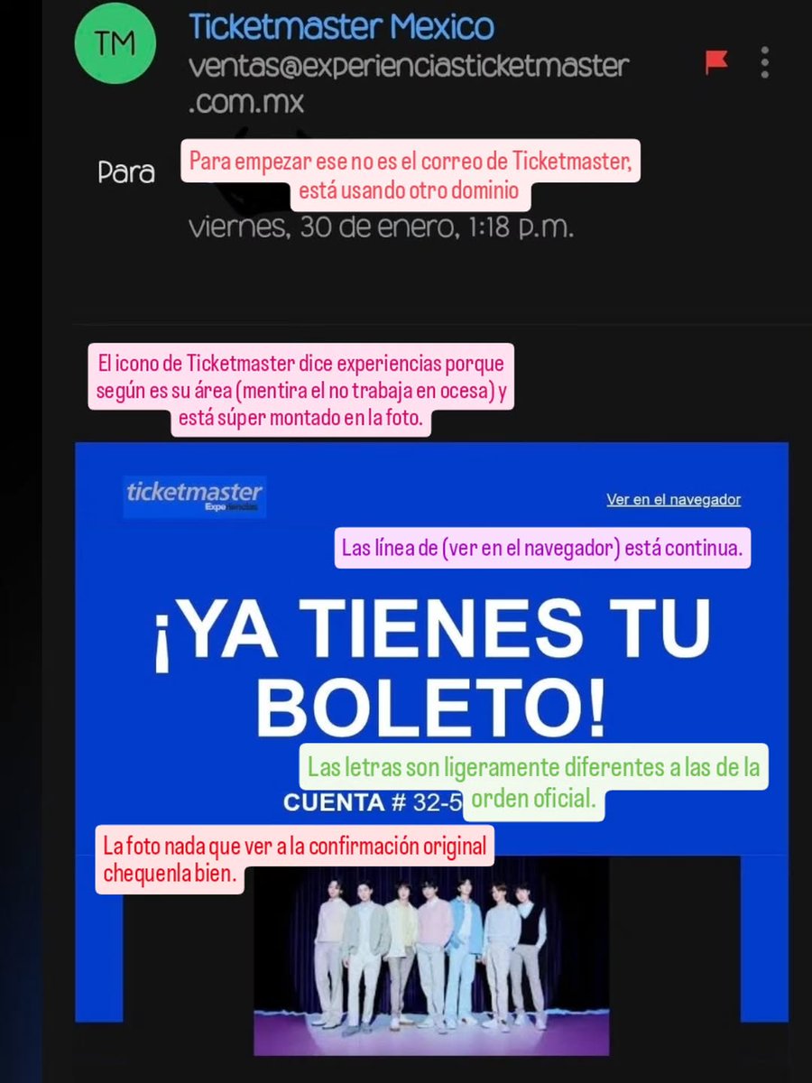 Lordbirolo's tweet photo. Les dejamos como se ve una confirmación real contra una falsa del @TioSpoilerOf así les jure que se ve diferente porque el es del área de experiencias es MENTIRA! @BTSARMY_MXCO @mxcharts @Profeco #tiospoiler #lordbirolo #sobrinosdeltiospoiler https://t.co/20FELNotnO