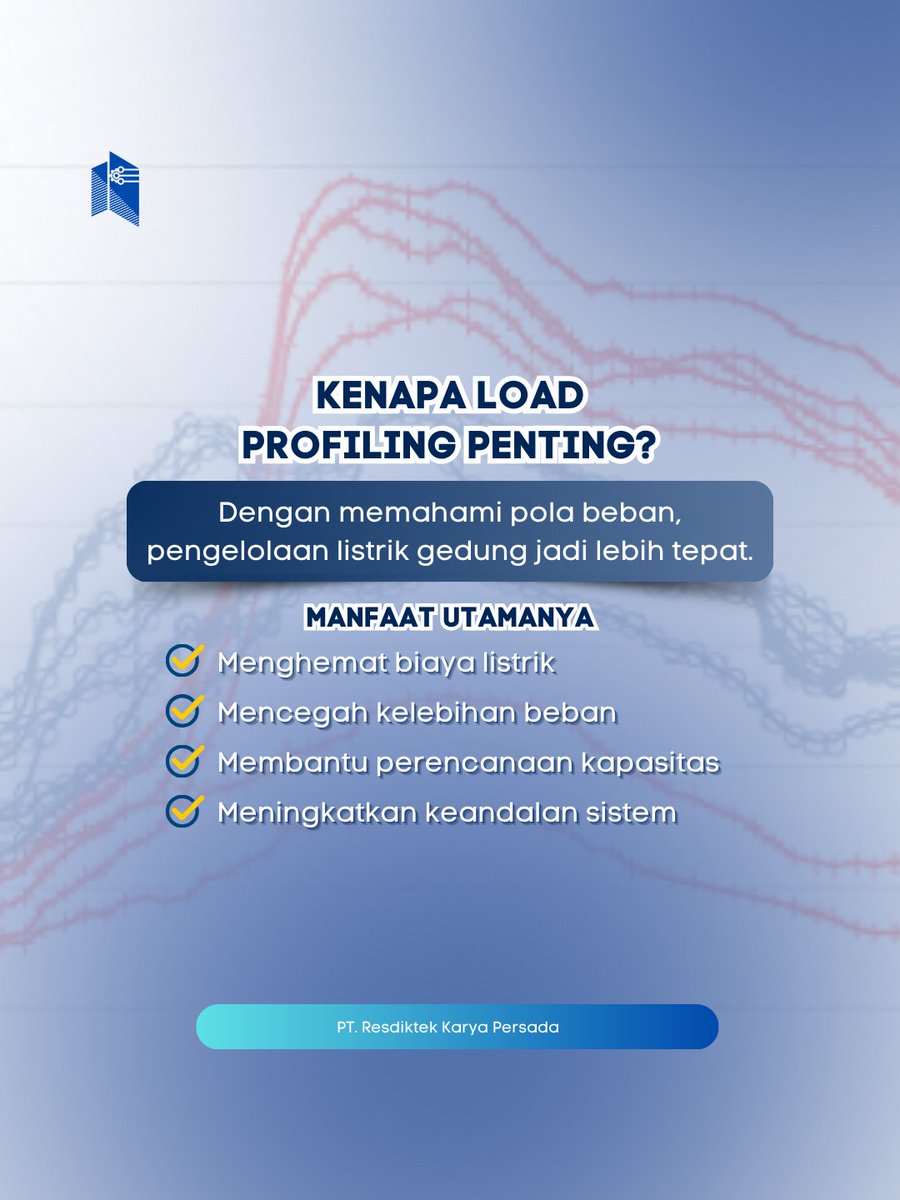 resdiktek_karya's tweet photo. Load profiling membantu membaca pola pemakaian listrik gedung dari waktu ke waktu. Data ini berguna untuk optimasi kapasitas trafo, menekan pemborosan energi, dan meningkatkan keandalan sistem listrik.

#resdiktekid #loadprofiling #energymanagement #sistamlistrik https://t.co/X3EQ1Dpt0Z