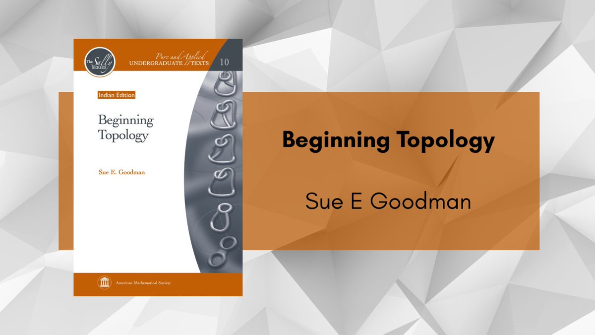 upilindia's tweet photo. 'Beginning Topology' is designed to give undergraduate students a broad notion of the scope of topology in areas of point-set, geometric, combinatorial, differential, and algebraic topology, including an introduction to knot theory.
For more information:
https://t.co/YnMmiXLV7A https://t.co/UsfMtWmPtY