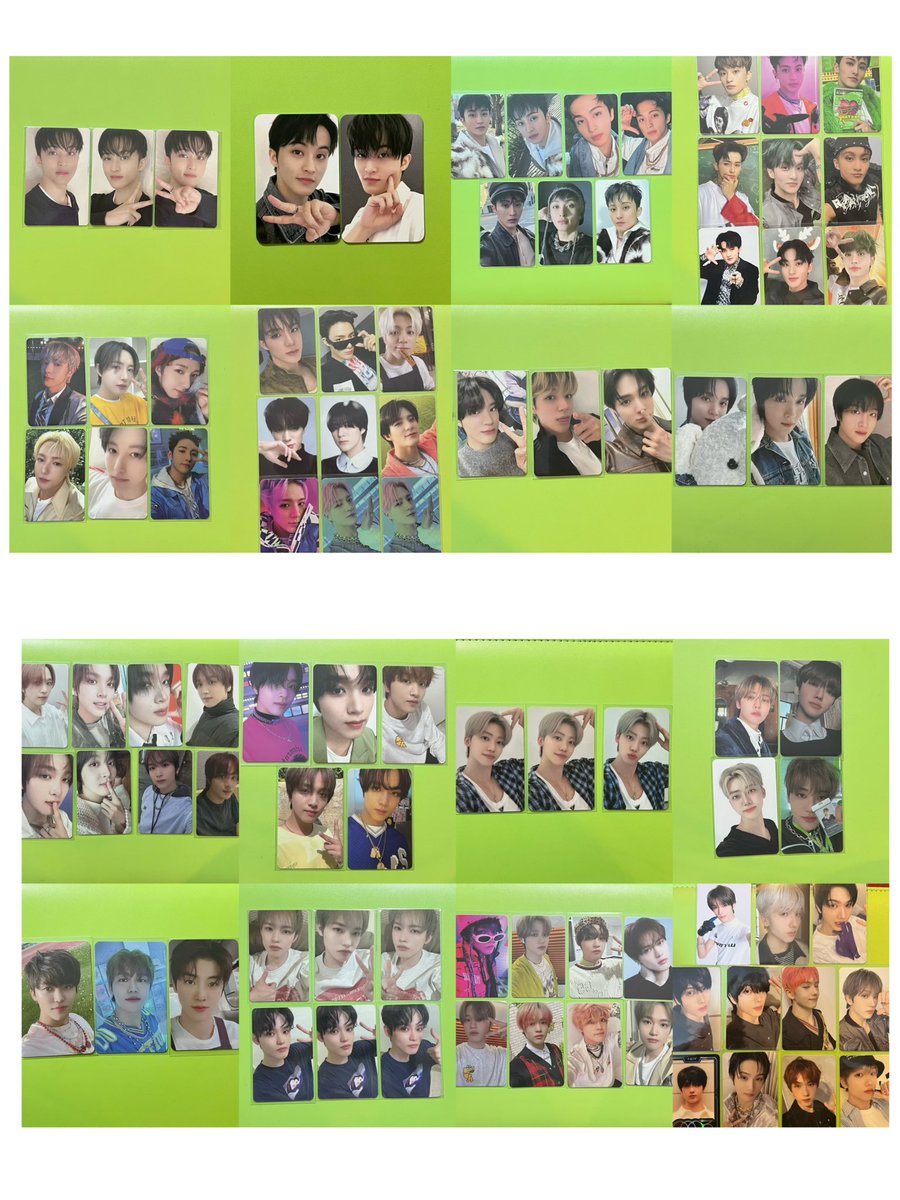 กองการ์ด 90 ใบ 4000 รวมส่ง 

— แบบแยกเมม —
🐯กองมาร์ค 21 ใบ 970฿
🦊กองอินจุน 6 ใบ 180฿
🐶กองเจโน่ 12 ใบ 690฿
🐻กองแฮชาน 16 ใบ 850฿
🐰กองแจมิน 10 ใบ 720฿
🐬กองเฉินเล่อ 14 ใบ 460฿
🐹กองจีซอง 11 ใบ 440฿

mark renjun jeno jaemin haechan chenle jisung 
#ตลาดนัดnct #ตลาดนัดnctdream