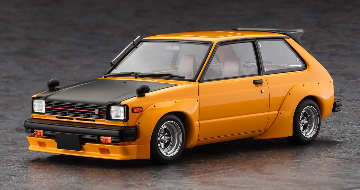 hasegawa_sales's tweet photo. 【4月新製品情報（完成見本公開）】

エアロパーツ満載のレーシングカスタムをキット化！

20819 1/24 トヨタ スターレット KP61 S （3ドア） 中期型 （1980） “カスタムバージョン”

2026年04月25日ごろ発売
ご予約宜しくお願い致します。

https://t.co/uwoVtpB2QK

#ハセガワ #トヨタ https://t.co/PZVSXYorNy