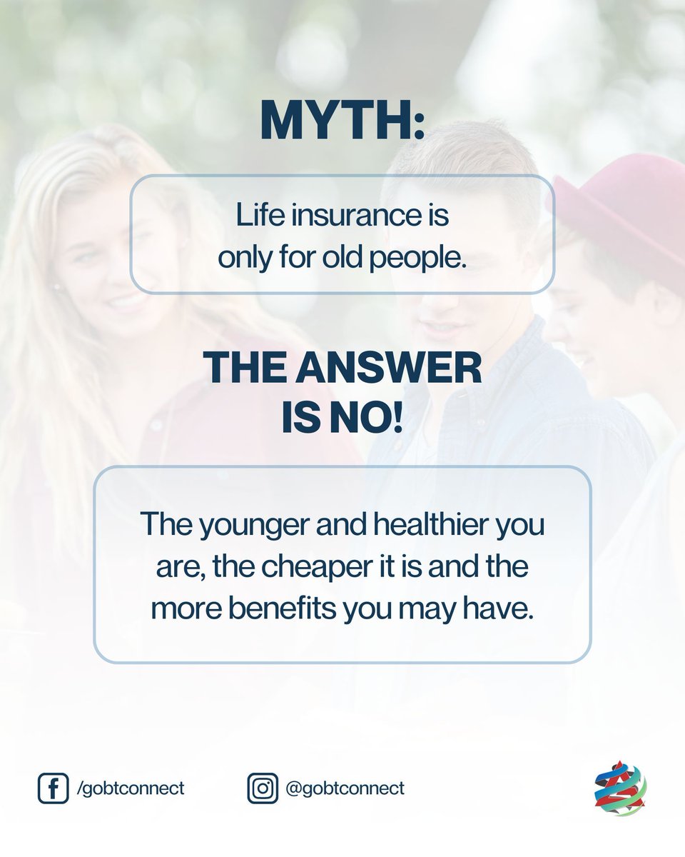 gobtconnect's tweet image. Starting earlier can mean lower costs, greater flexibility, and protection that grows with you as life evolves. 🌱📈

📩 d@7gobt.com
858 349-0669
7GOBT.com

#LifeInsuranceMyths #FinancialAwareness #PeaceOfMind #Family #Finance #GOBT #GloballyOneBigTeam