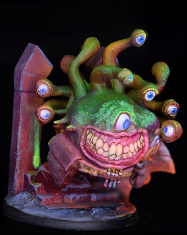 Hi, want to adventure? Beholder PC player character for DnD. 

#DnD #dnd5e #miniaturepainting