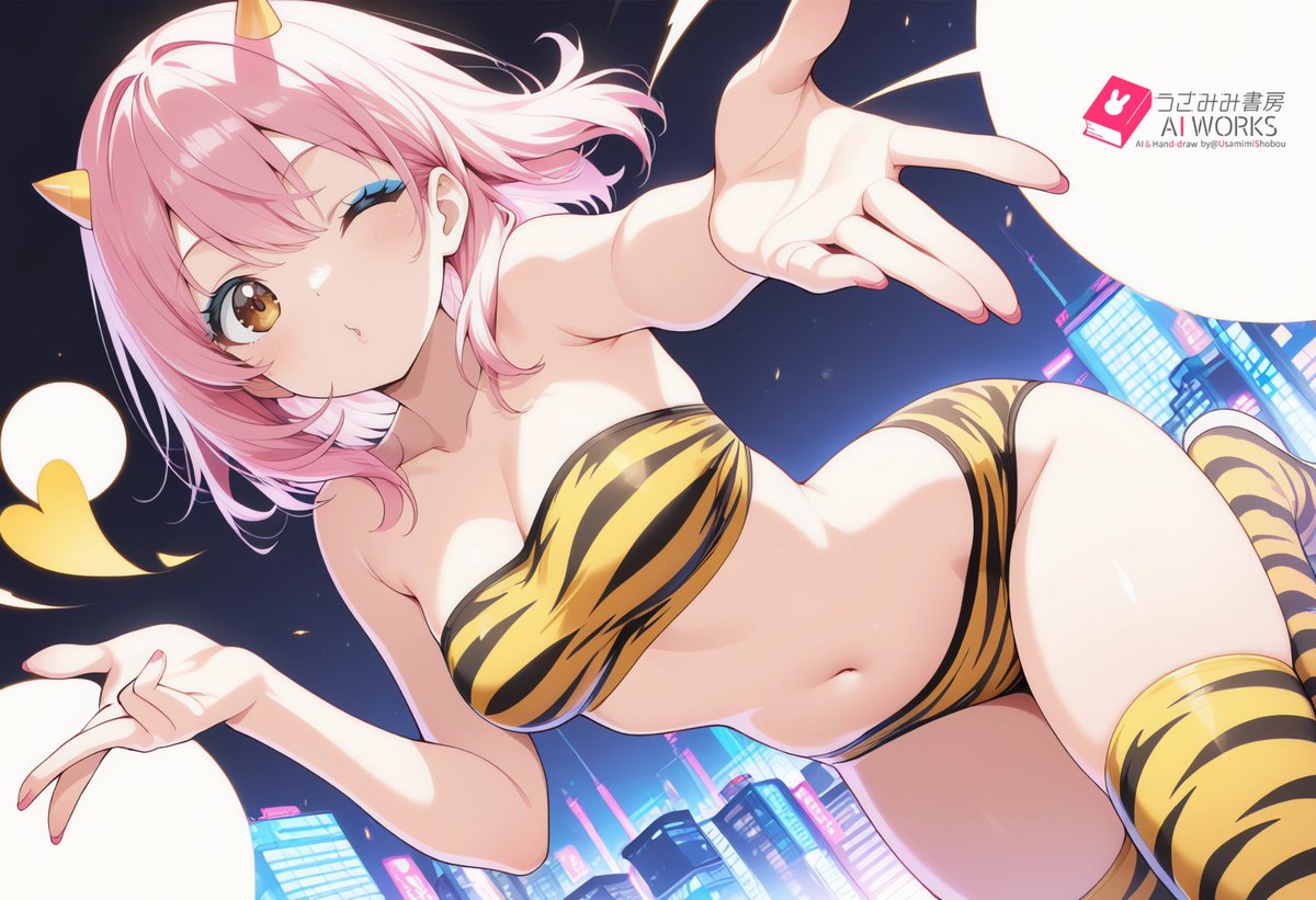 皆さんこんうさ！🐰🌙
朝言ったとおり、節分ということでぇー……
鬼だっちゃ！⚡️

鬼は外なんて言わないよね？🥹

SFW anime-style illustration. No nudity, no suggestive intent.