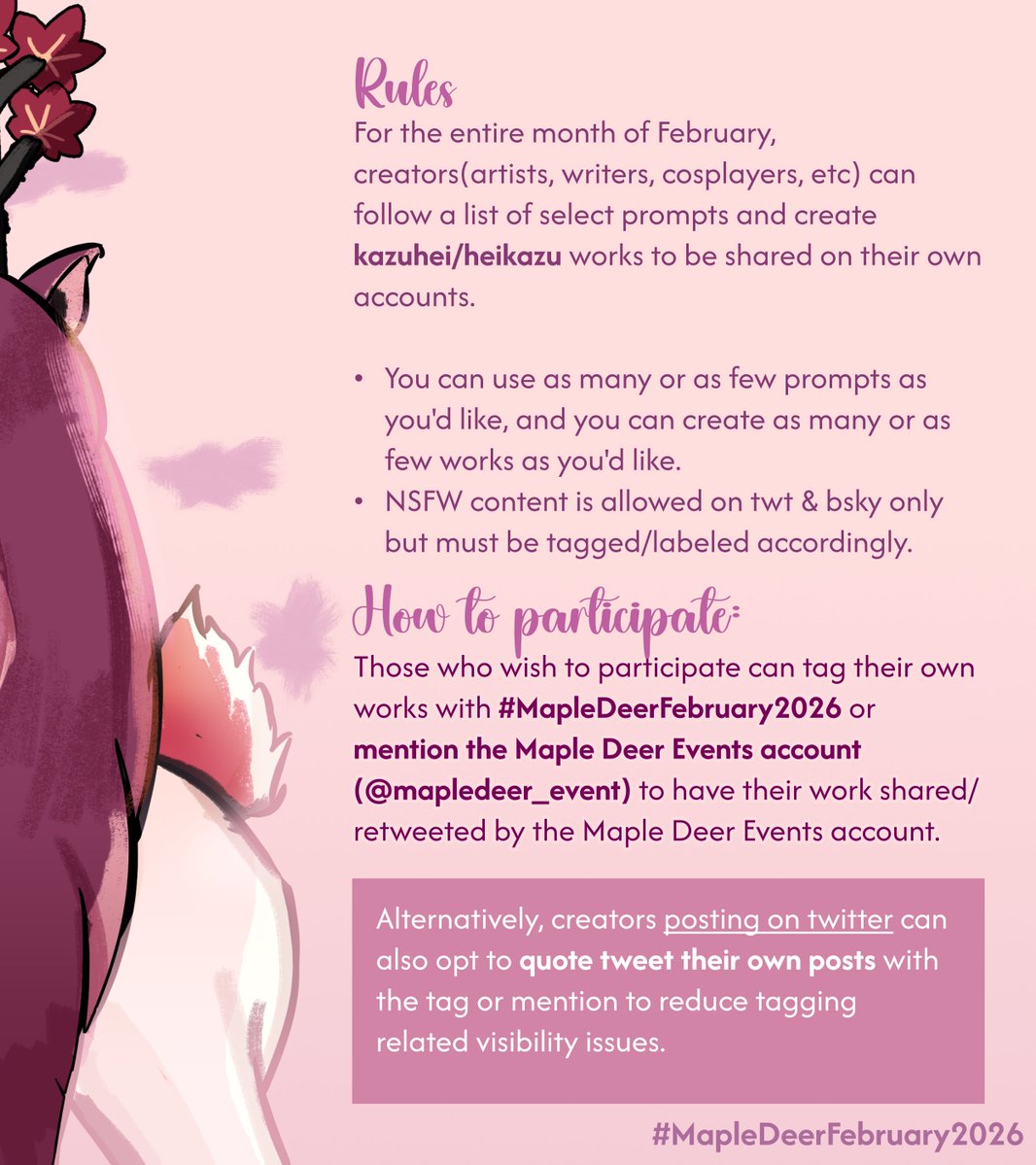 Happy New Year, shippers!  

We are currently having a Valentine Event throughout the month of February! Feel free to participate and have fun! If there is any questions, do let us know ❤️   

#heikazu #kazuhei