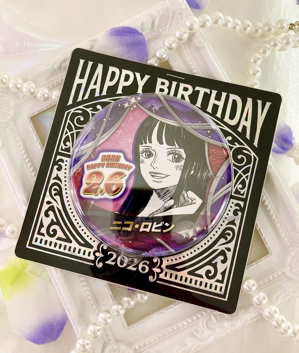 新商品】原画商品 ［ニコ・ロビン］ バースデイ缶バッジ 550円（税込