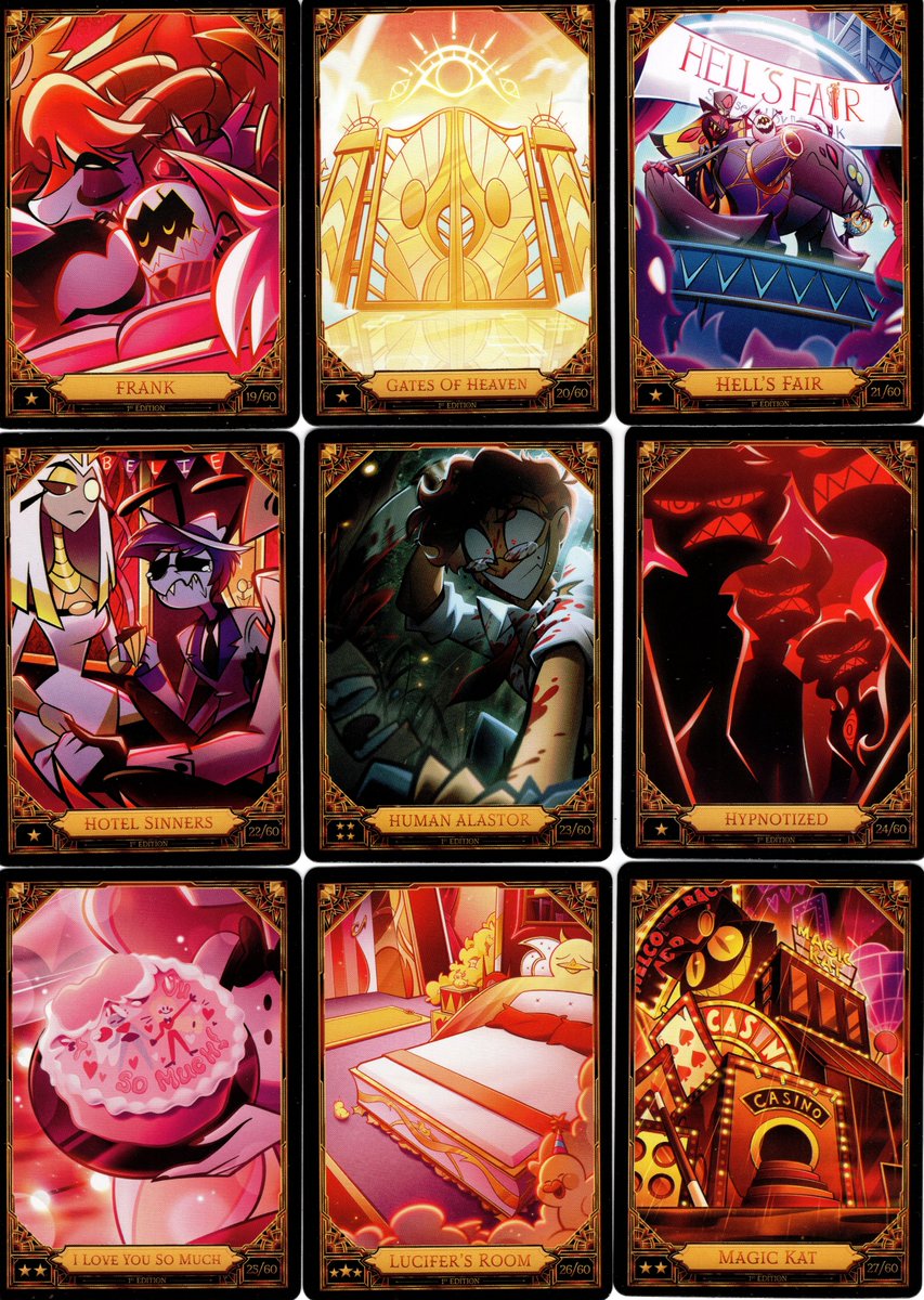 Hazbin Hotel Season 2 cards scanned (missing 28/60 and all secret