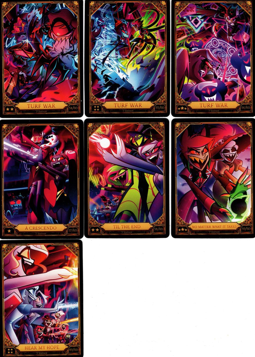 Hazbin Hotel Season 2 cards scanned (missing 28/60 and all secret