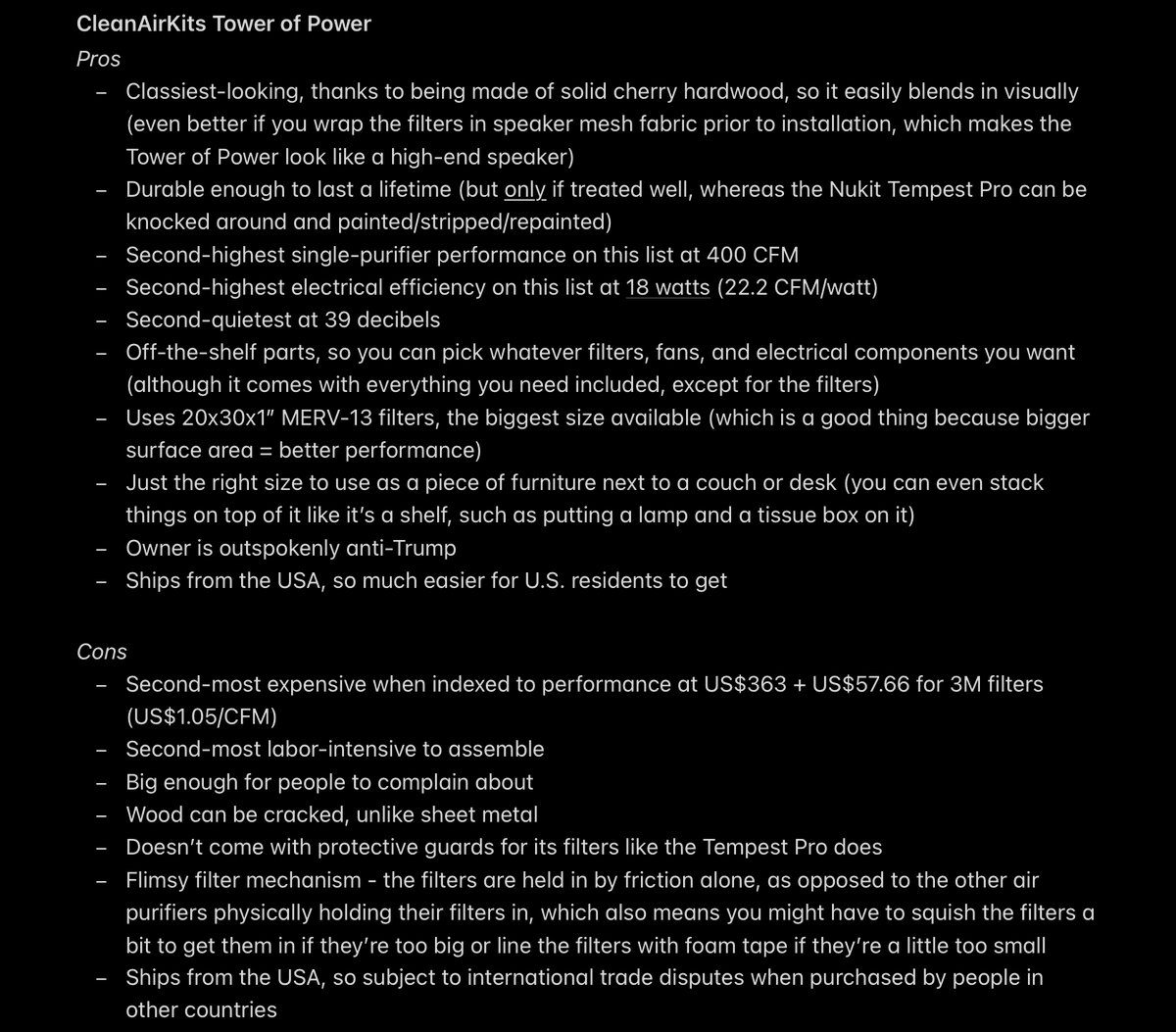 Air purifier special interest infodump, because people kept requesting it :)

(Full text will be linked in next tweet)