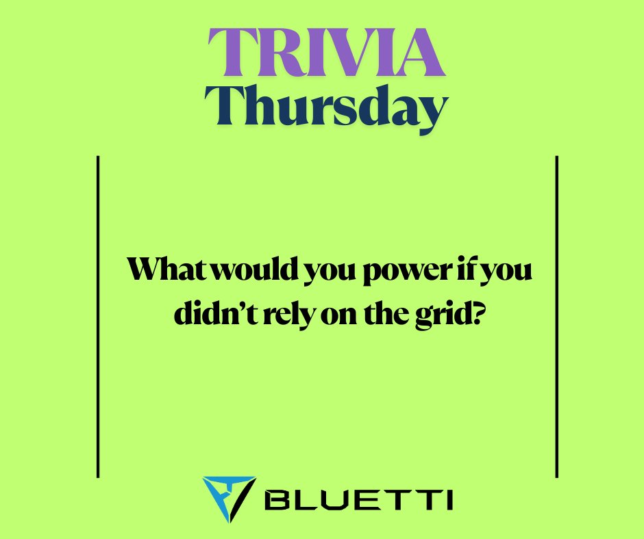Win two Target $20 Gift Card

To enter:
1.Answer the question
2.Follow <a href="/bluetti_inc/">BLUETTI</a>
3.Repost ♻️@ two of your friends and like.

Use code SNSX5OFF for 5% off your next purchase!