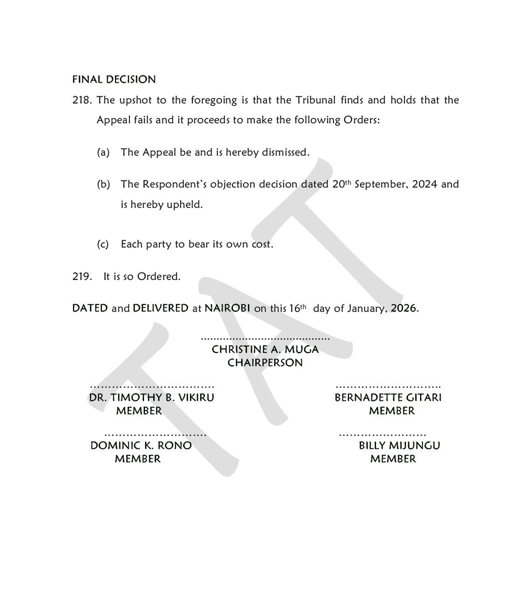 Del Monte Kenya has been ordered to pay KSh 1.76 billion  to the Kenya Revenue Authority (KRA) after the Tax Appeals Tribunal dismissed its appeal over transfer pricing. The tribunal found that the pineapple giant could not justify why it was shifting profits to offshore