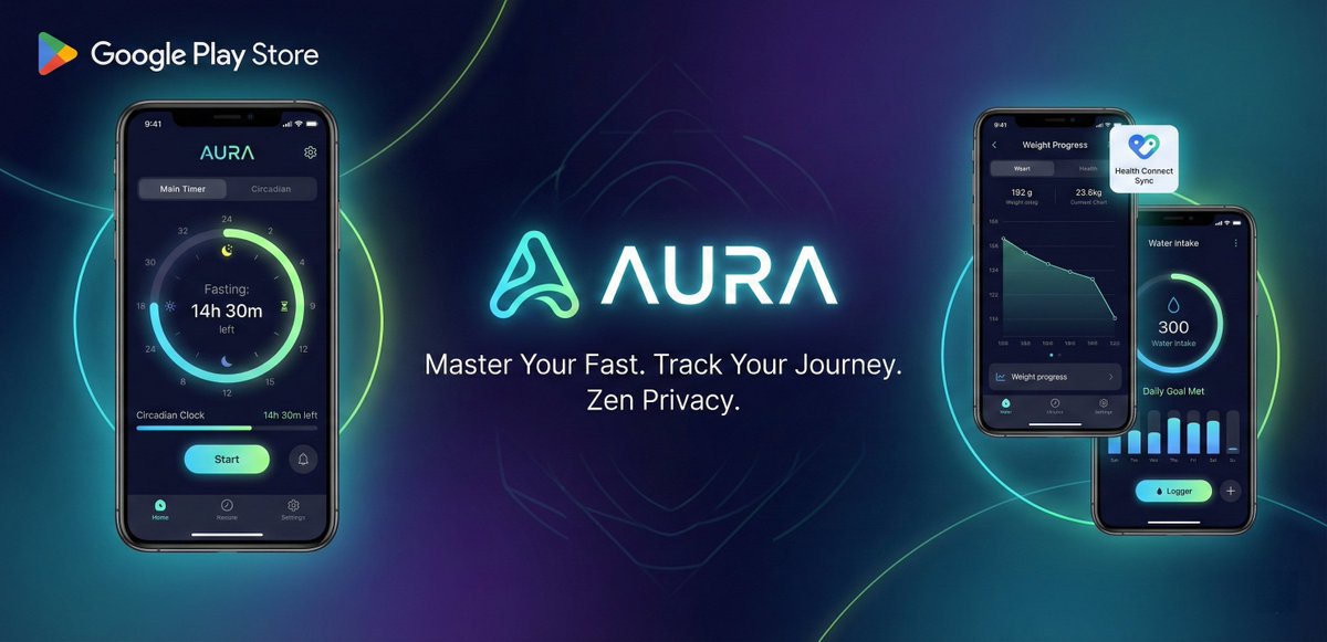 aaron0211's tweet photo. 🚀 ¡Por fin AURA! App de Ayuno sencilla y 100% PRIVADA.

✅ Sin cuentas ni registros ✅ Datos solo en tu móvil ✅ Sincroniza con Health Connect

Si os animáis a probarla, cualquier opinión me ayuda a mejorar. 🙏

📲 https://t.co/72n5dwPHvY

#AyunoIntermitente #Salud #Bienestar https://t.co/jXKe2RaOzY