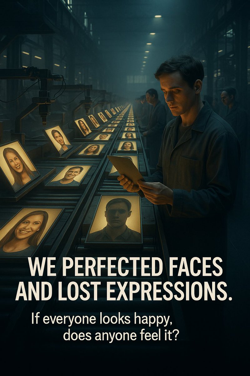 ZennergyCharged's tweet photo. #SyntheticSmiles
#LostHumanity
#ManufacturedHappiness
#DigitalIdentity
#EmotionalErosion https://t.co/zuMlj3coGj