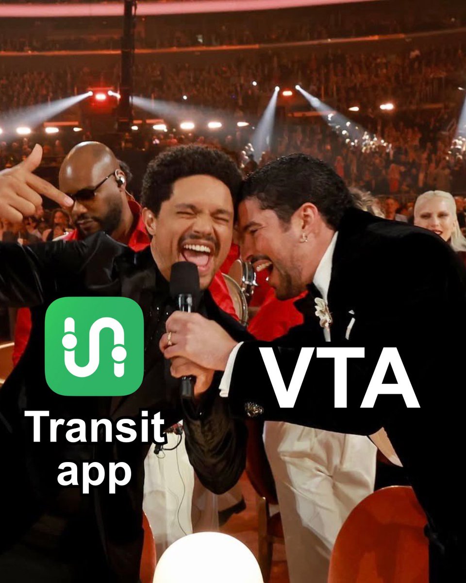 VTA's tweet image. VOY A LLeVARTE PAL BeNiTo BOwL 🏈🌴💃  

Let @transitapp be your all-in-one solution for real-time transit updates and trip planning to get to a football game at the Bad Bunny concert. 

Learn more at vta.org/sblx. 

#SuperBowlLX #SBLX #BennitoBowl