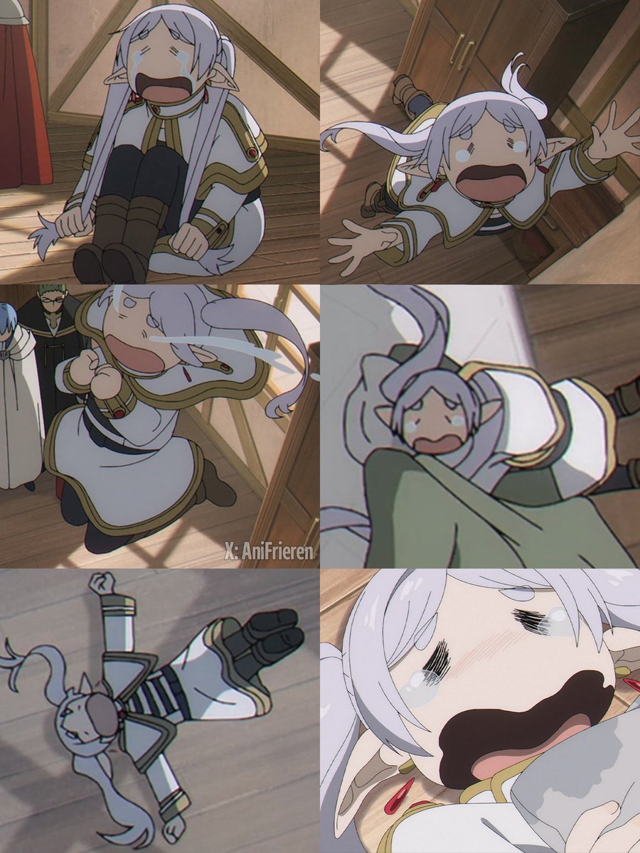 x_anitwt's tweet photo. Frieren's tantrum 😭 https://t.co/xYZBjh7QDT