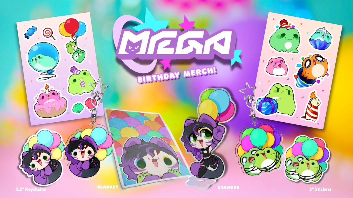 🎈🎉 IT MY BIRTH MONTH 🎉🎈

I thought it would be fun to release some birthday merch for it this year 🥺💜
I hope you like it!