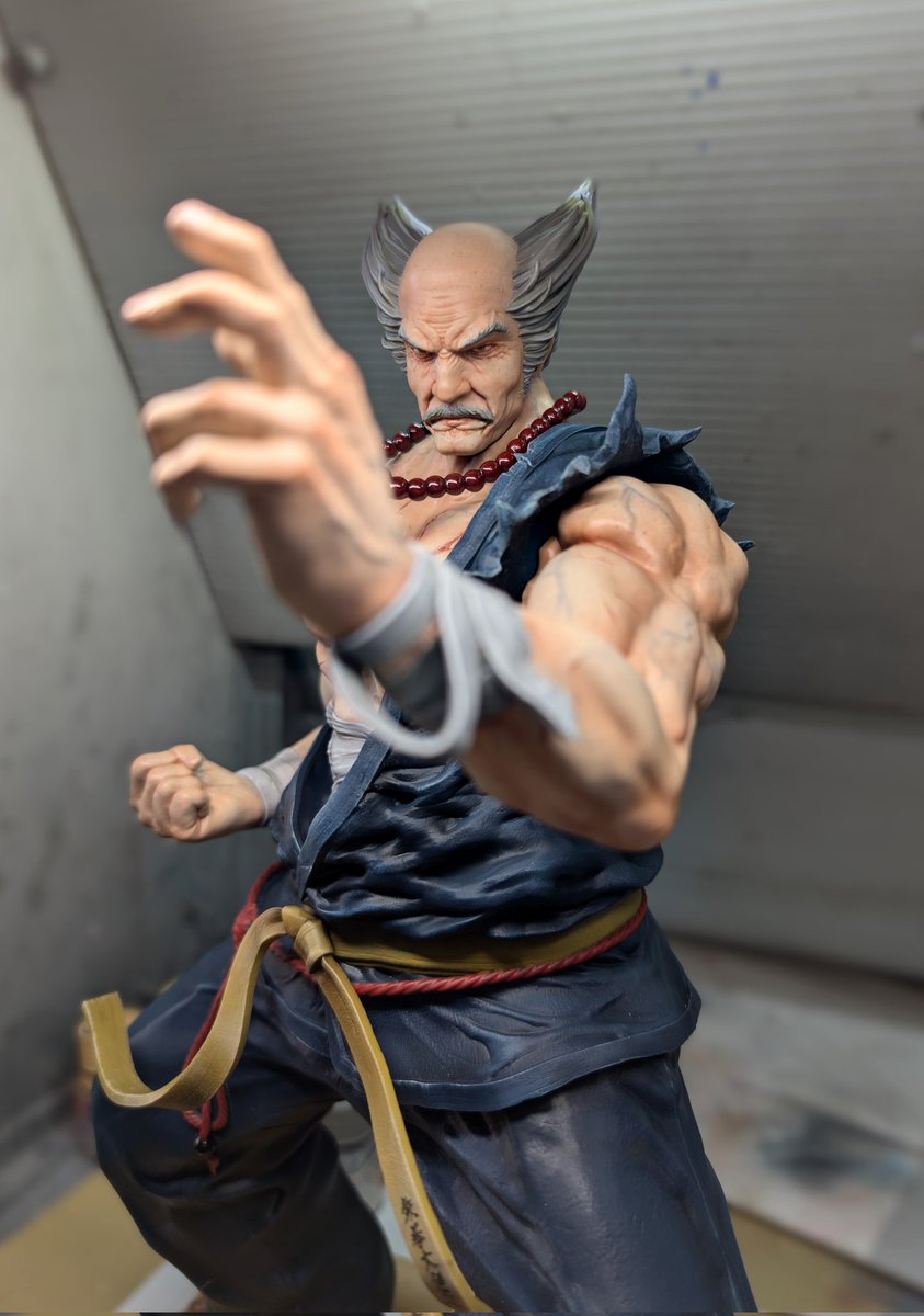 元祖鉄拳王 完成🌞
#鉄拳8 【三島平八】1/6スケール　
￥20,000 
10セット

30㌢オーバーの肉厚大型キットです。
WF2026Wでは娘の麗奈と展示販売いたします。
宜しくお願いいたしますー!!!!
#WF2026W #WF2026冬
#ガレージキット