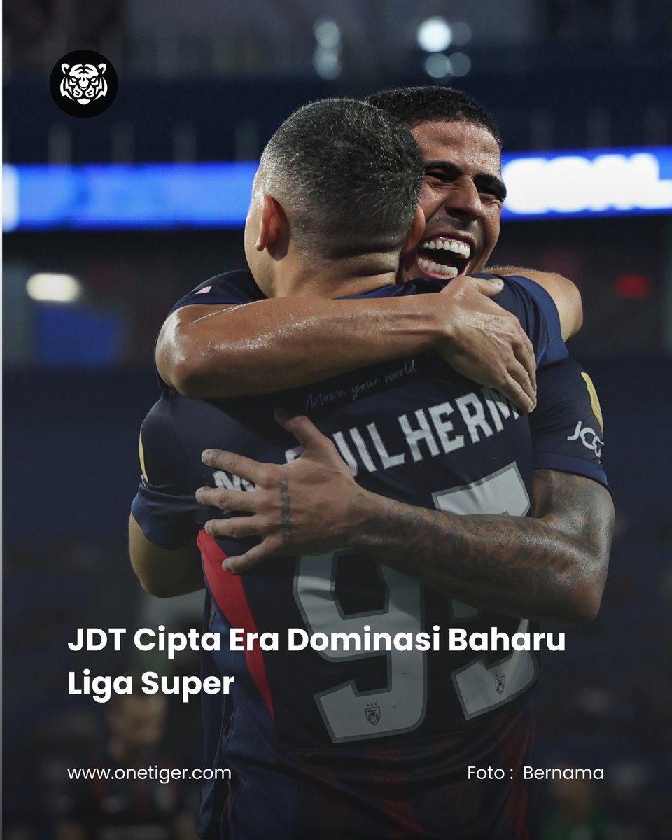 OneTigerForever's tweet image. JDT terus melakar sejarah. Kemenangan ke 16 berturut turut dan rekod tanpa tewas mengukuhkan dominasi Harimau Selatan dalam saingan Liga Super.
📷 Baca artikel penuh di onetiger.com
atau klik pautan di bio kami
#OneTigerArena #HariHariMau #PialaMalaysia
#LigaSuper #MFL