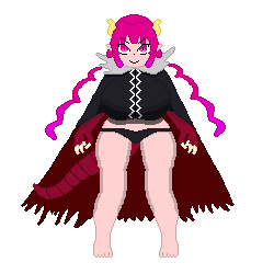 UltimaMDragoon's tweet photo. Here's another pixel art, this time a full body! Not only that, but I was able to do a small animation of it too! It's Ilulu from Miss Kobayashi's Dragon Maid! https://t.co/kqRqtIgtmL