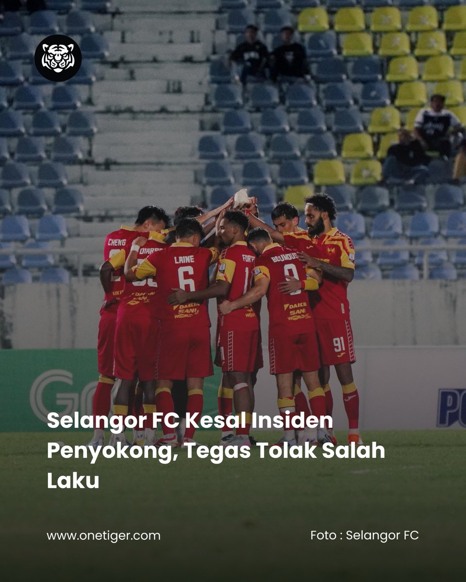 OneTigerForever's tweet image. Selangor FC luah rasa kesal terhadap insiden melibatkan segelintir penyokong dan menegaskan kelab tidak berkompromi dengan sebarang salah laku.
📷 Baca artikel penuh di onetiger.com
atau klik pautan di bio kami
#OneTigerArena #HariHariMau #PialaMalaysia
#LigaSuper #MFL