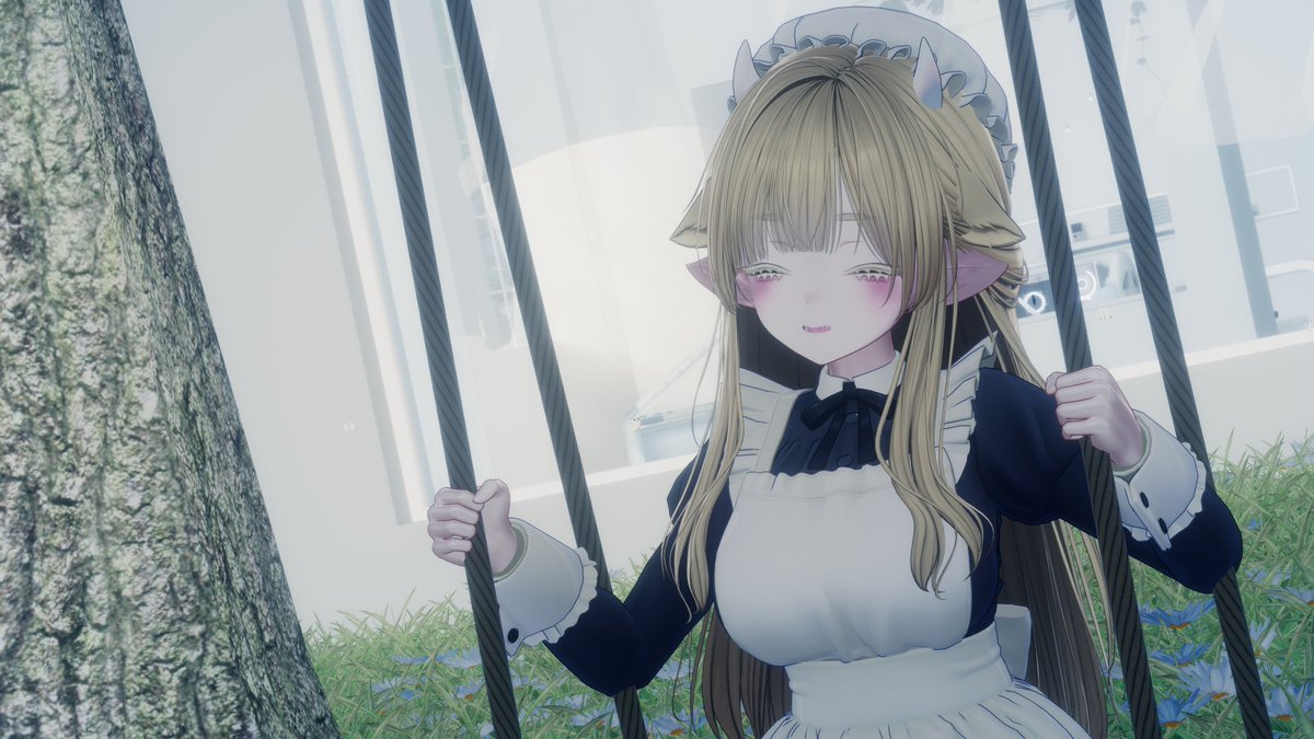おはべる〜☕
雪でスタックしてる車助けてたら遅刻確定…
#VRChat #miltina3D