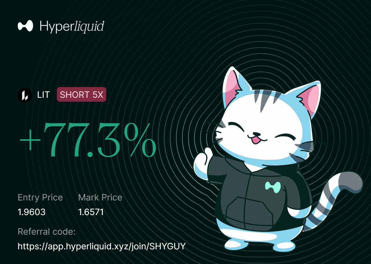 ultrashyguy's tweet photo. @SuperShyGuy @bookoperatorx @bitcoinduke @ProMint_X @Lighter_xyz Hey guys. Especially @ProMint_X who blocked me. Just here to tell you all that and anyone shilling lighter and dunking on Hyperliquid was extremely wrong.
Thank you for tour service https://t.co/BOUCMQKIDQ