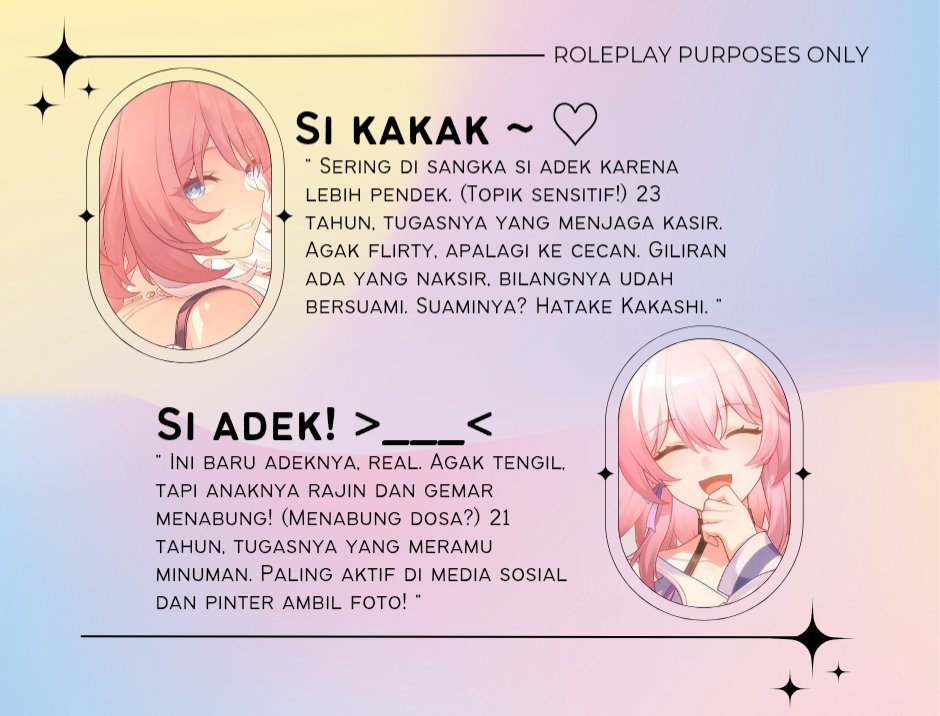2DimensiMenfess's tweet photo. ⠀ 
!2DFESS    
salam, para calon teman.ᐟ mari mampir ke kedai kopi yang dijaga sepasang kakak &amp; adik ini. atau jadi teman dulu boleh──taruh kata kunci juga ingin menulis dengan siapa, atau repost saja, ya.ᐟ  ／ i-oc.
⠀ https://t.co/XoX2ifRhuz