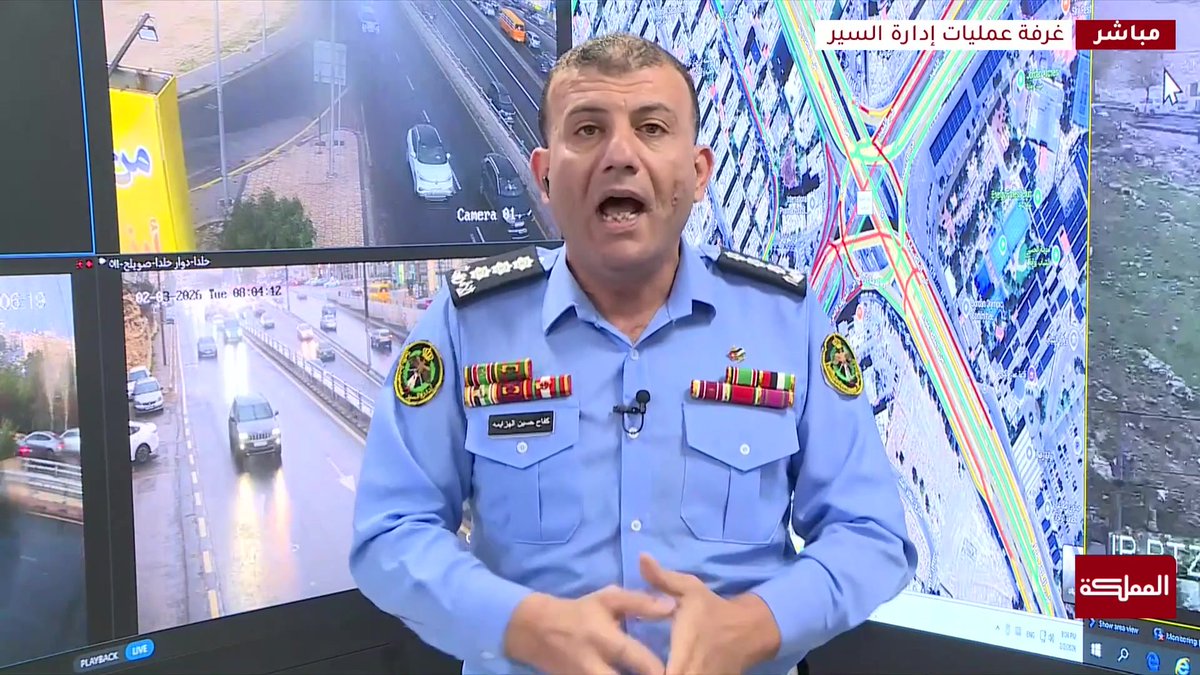 بدء استخدام الطائرات المسيّرة في محافظتي الزرقاء وإربد لمتابعة حركة السير على الطرق | ضابط غرفة عمليات إدارة السير النقيب كفاح الهزايمة #عاجلالممكلة_اليوم 