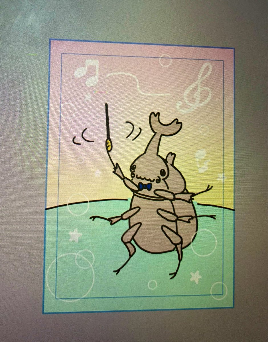 原画市2026 #原画市_制作中 カブトムシ×指揮者＝かぶとむしきしゃ