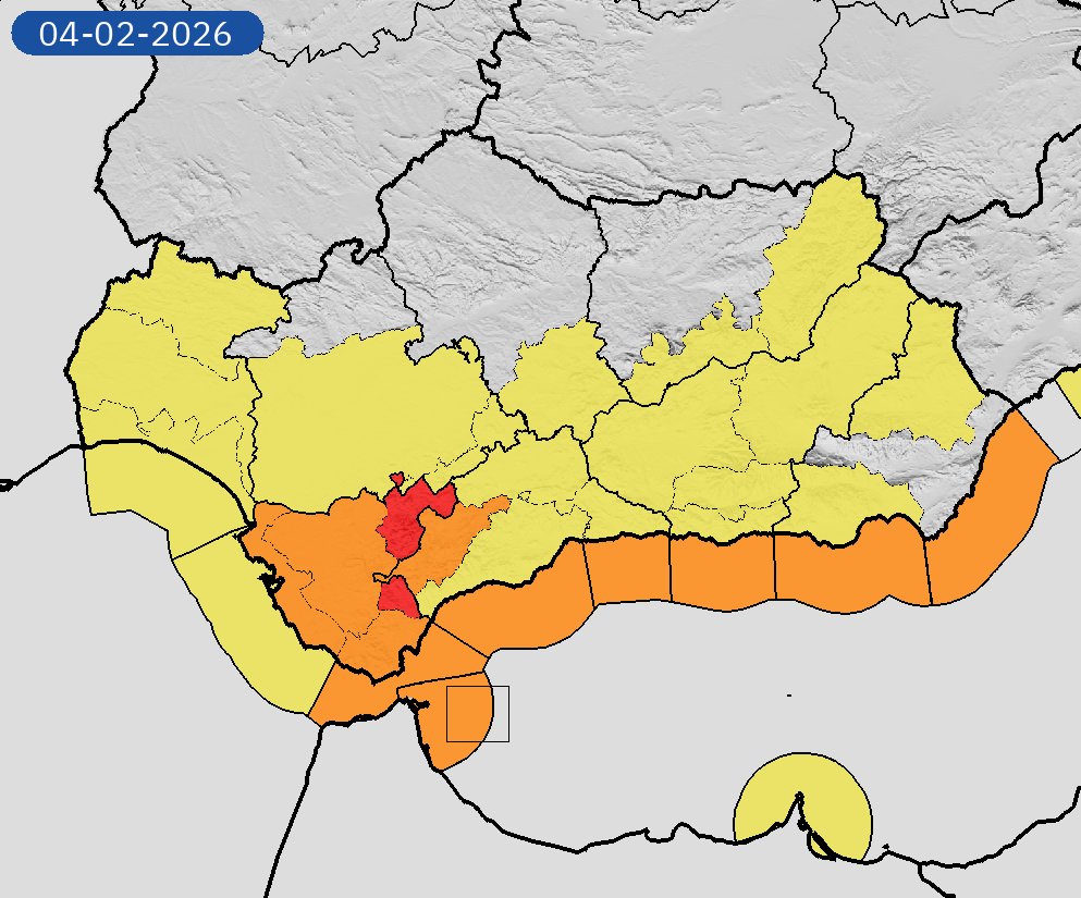 03/02 09:06 AVISOS HOY Y MAÑANA | Andalucía: lluvias, costeros, vientos y nevadas. Nivel máximo de aviso: rojo.
Actualizaciones en aemet.es/es/eltiempo/pr…