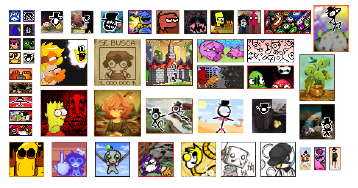 Todos las pinturas hechas por: <a href="/DaCrazytete/">⏰T.T Crazy⏰</a> <a href="/Plizzanetsoid/">💥Soid!💥(ThatSausageGuy)</a> <a href="/mainscout69/">Cap N' Plushie</a> <a href="/Mynt3r_/">Le Myn ❌️(COMMS OPEN!)</a> <a href="/weird0tearz_/">🛜 // Weird0 (★ ω ★) !! || COMMS OPEN!!</a> <a href="/902iguess/">902</a> <a href="/Xx_Generic69_xX/">Generichido</a> <a href="/BenV1309/">Ben</a> <a href="/pupgnderzz/">biankgada</a> <a href="/bluePK1_/">BluePK</a>