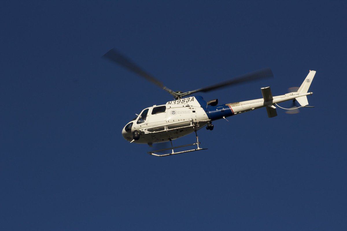 Pilot_Ware's tweet photo. U.S. Customs and Border Protection Air and Marine Operations Airbus H125 providing air and surveillance intel ahead of the Super Bowl https://t.co/uLINfeN9oH