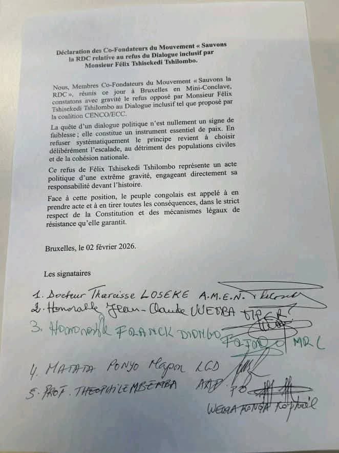 franckdiongooff's tweet image. Tshisekedi a trahi le dialogue inclusif : il a choisi la guerre. Le peuple congolais, les forces patriotiques et la communauté internationale prendront acte et riposteront. Sauvons la RDC refuse la soumission : la patrie l’emportera.