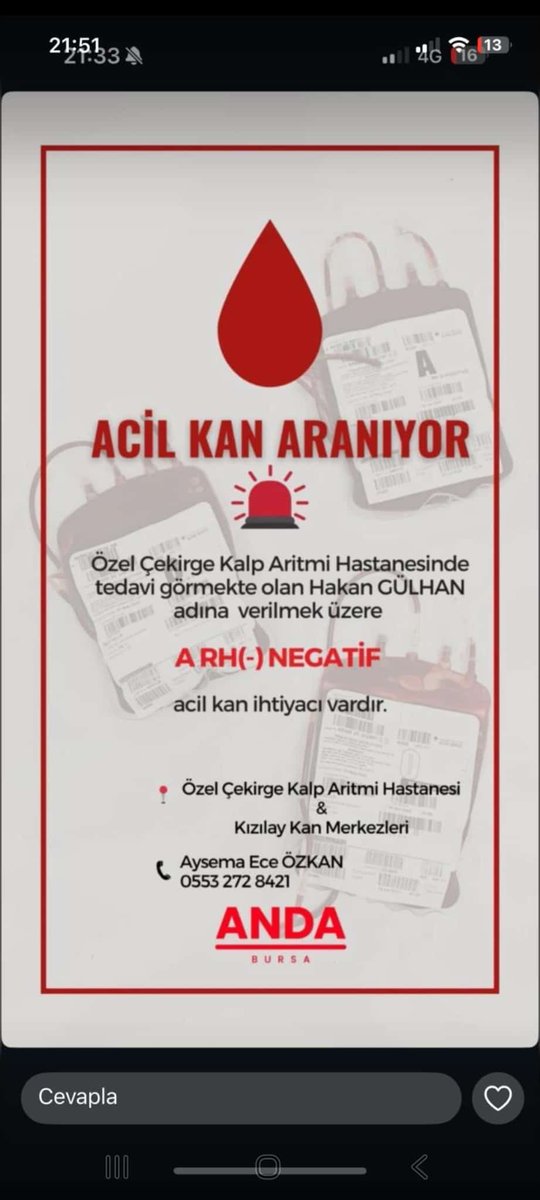 Acil.. rt lütfen <a href="/KanverOrg/">Türk Kızılay Kan Hizmetleri</a> <a href="/kancanverbursa/">kanvercanverbursa</a> <a href="/KizilayBursa/">Türk Kızılay Bursa İl Merkezi</a>