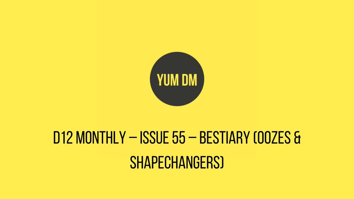 YUM DM - Publishing a D&D Zine tweet media