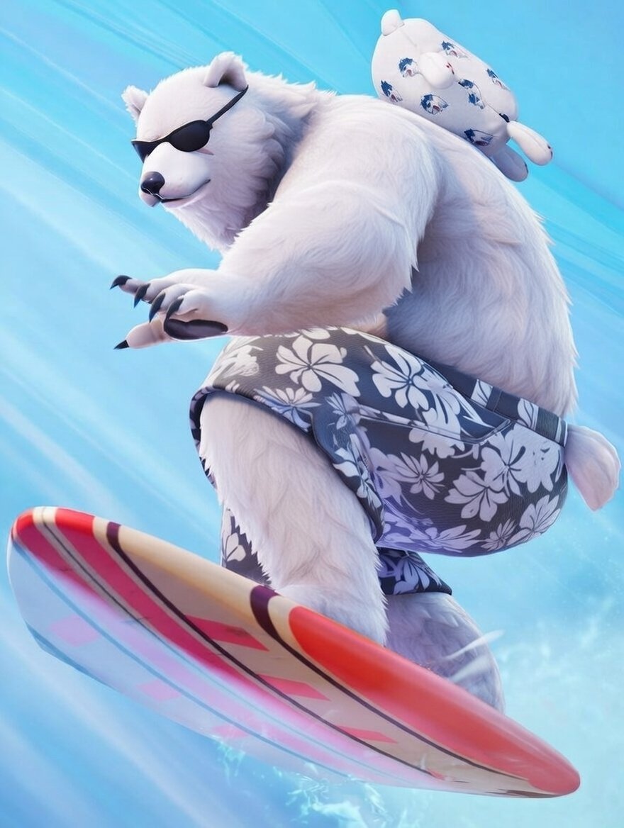 格好良くしてもらった！🐻‍❄️🏄️