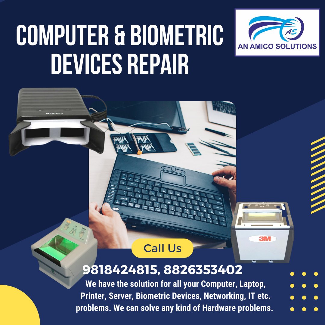 AnamicoIndia's tweet photo. From laptops to biometric machines — we repair it all.
Quick service. Trusted support. One call solution.
Contact us 9818424815, 9212076111, 9220616131, 8826353402, 9990616923
#ComputerRepair #BiometricRepair #HardwareSupport #ITServices #LaptopRepair @PardeepSingh_PB https://t.co/XU8ZAHyfxS