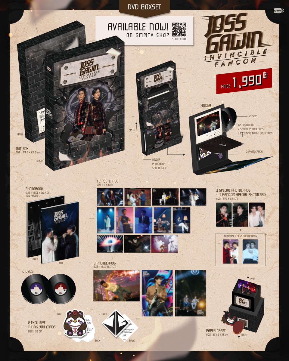 AVAILABLE NOW! DVD BOXSET JOSS GAWIN INVINCIBLE FANCON ON GMMTV