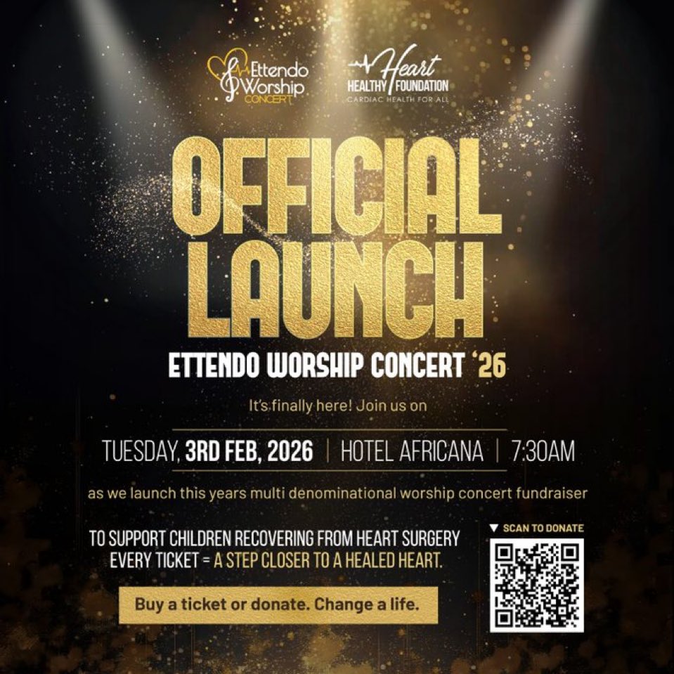 HealthyHeartFdn's tweet image. IT’s OFFICIAL!
 @EttendoConcert 2nd edition launches today! We'll be experiencing God's goodness through music on March 26th, 2026, to support kids recovering from heart surgery 💖. Click the link to donate or grab a ticket: etendo.healthheartfoundation.org 

#EttendoWorshipConcert